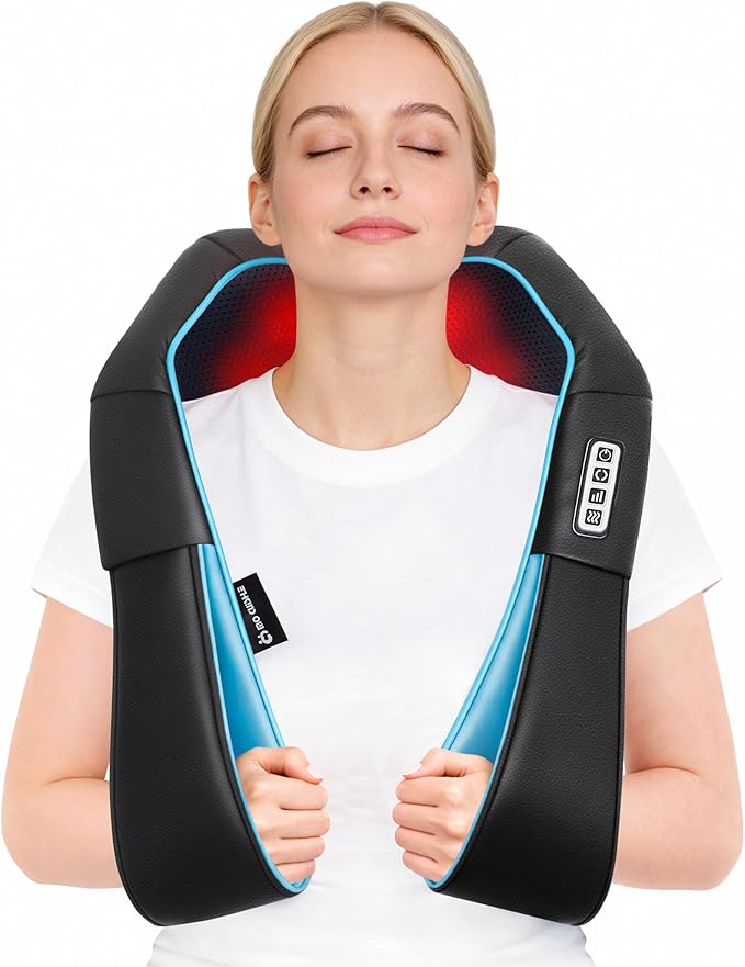 Mo Cuishle Shiatsu Neck Massager for Pain Relief – Deep Kneading Back Shoulder Massage with Heat – Ideal for Valentine’s Day Christmas Mother's Day Father's Day Gifts for Men Women Mom Dad Her Him