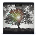 Tree Art Scale with LCD Easy-to-Read Anti-Slip Weight Digital Bathroom Scale Precision Weighing Scales Sturdy Tempered Glass Body Weight Scales for Daily Use