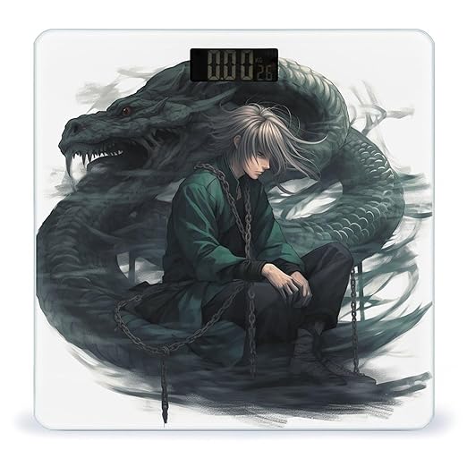 Snake and Man Scale for Body Weight Accurate Digital Bathroom Scale Toughened Glass High Precision Scales Smart Weight Scales with Large LCD Backlight Display Weighing Machine