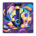Abstract Music Themed Scale for Body Weight Accurate Digital Bathroom Scale Toughened Glass High Precision Scales Smart Weight Scales with Large LCD Backlight Display Weighing Machine