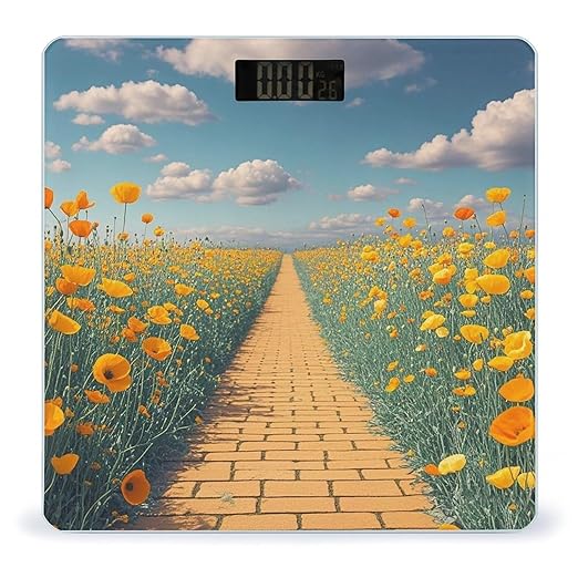 Poppies Field Yellow Brick Road Scale for Body Weight Smart Scales Digital Bathroom Scale High Precision Weighing Scales with Large Display Weighing Machine for People