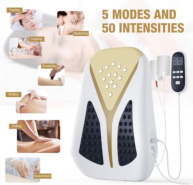 Back Massager with HeatEMS Muscle Stimulator MachineTENS Full Back Massager for Pain Relief Deep Tissue5 Modes and 50 IntensitiesTimer FunctionMassagers for Back Pain3 Vibration Modes