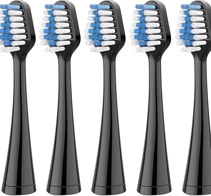 Replacement Brush HeadsCompatible for Waterpik Complete Care 5.0/9.0 Electric Toothbrush Hygiene Clean Soft Bristle Nozzles 5/10pcs(5pcs Black)