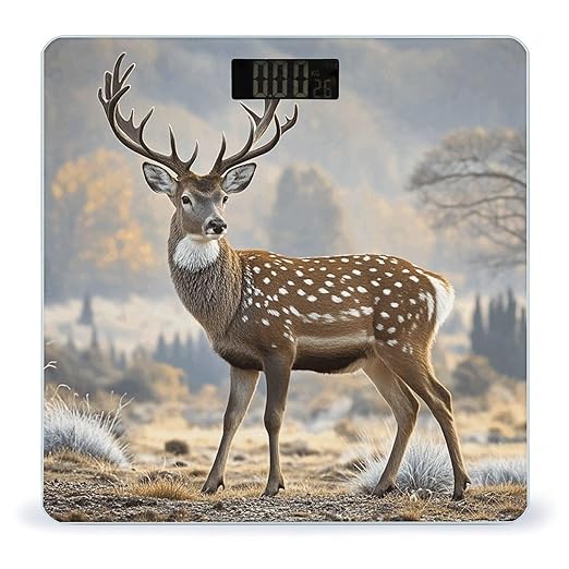 Deer Pattern Scale for Body Weight Digital Bathroom Scale Accurate Smart Weight Scales with Large Display Weighing Machine High Precision Scales
