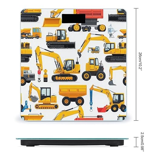 Men's Smart Scale for Body Weight Digital Bathroom Weighing Scale Automatic Switch Energy Saving Scale Construction Bulldozer Excavator