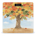 Autumn Maple Leaf Smart Scale for Body Weight Digital Bathroom Scale Toughened Glass Weight Scale with Large LCD Backlight Display High Precision Scales Weighing Machine