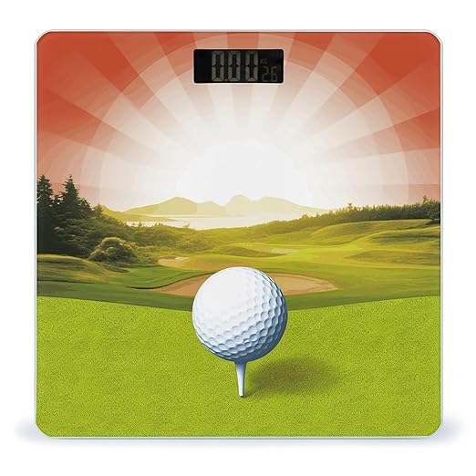 Golf Sport Scale for Body Weight Precision Bathroom Weighing Scales with Back Lit LCD Display Sturdy Tempered Glass Body Weight Scales Digital Bathroom Scale 400lb