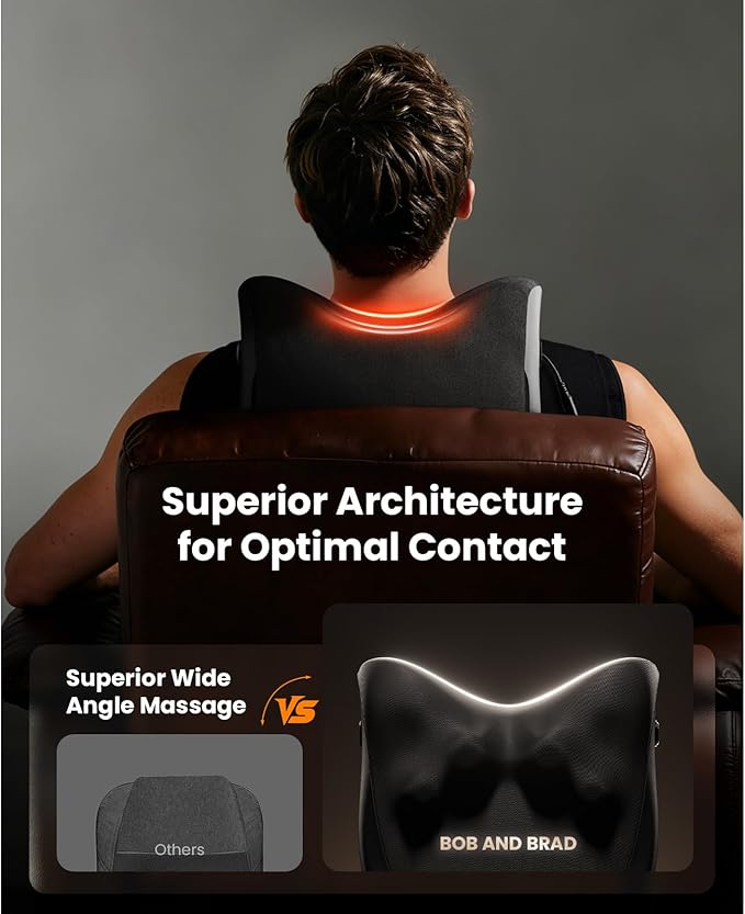 BOB AND BRAD Back Massager for Pain Relief Deep FSA Eligible HSA Eligible EZBack Prime Corded Design Shiatsu Neck and Back Massager with Heat for BackShouldersBody Muscle Tissue Gifts for Women Men