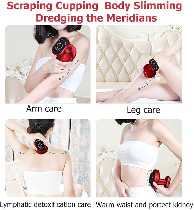 Electric Back MassagerElectric Body Guasha Scraping Negative Pressure Neck Massage Soft Tissue Gua Sha Scraping Massage