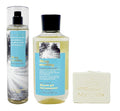 Bath &amp Body Works Misty Morning - Duo Gift Set - Fine Fragrance Mist and Shower Gel With a Natural Oats Sample Soap.