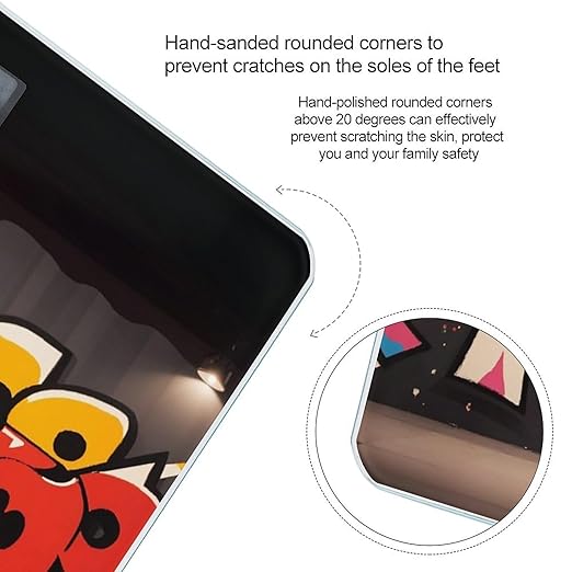 Graffiti Hip Hop Scale for Body Weight Digital Bathroom Scale Toughened Glass High Precision Scales for Body Weight with Large LCD Backlight Display Weight Scales