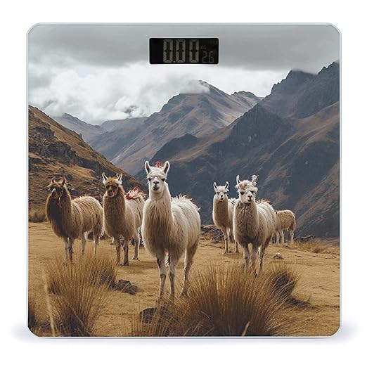 Llamas in The Andes Smart Scale for Body Weight Accurate Bathroom Scale with LED Display Digital Weight Scales Weighing Machine High Precision Scales for Bath Home