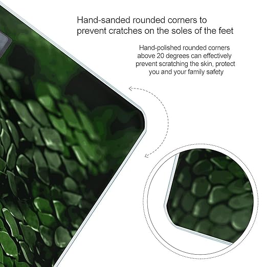 Green Snake Smart Scale for Body Weight Accurate Bathroom Scale with LED Display Digital Weight Scales Weighing Machine High Precision Scales for Bath Home