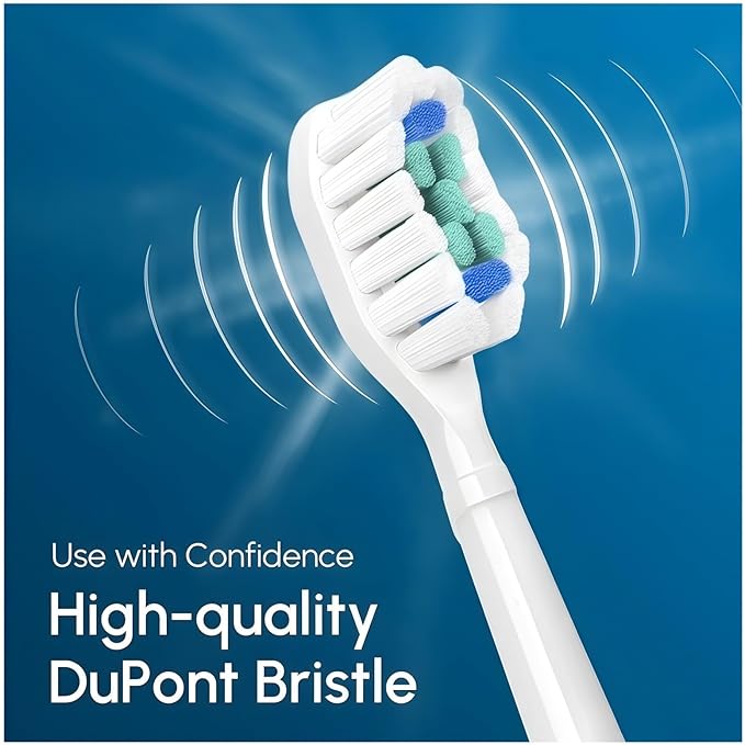 Replacement Toothbrush Heads Compatible with Philips Sonicare Electric Toothbrush Brush Head 1100 2100 4100 5100 5300 6100 7500(White-4 Pcs)