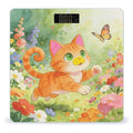 Chasing Butterflies Little Orange Smart Scale for Body Weight Digital Bathroom Scale Toughened Glass Weight Scale with Large LCD Backlight Display High Precision Scales Weighing Machine