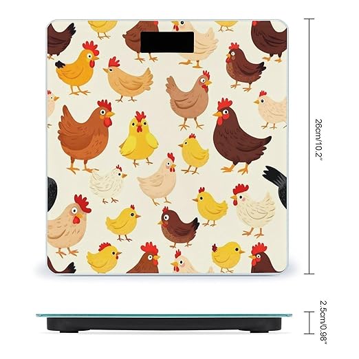 Energy Saving Scale Bathroom Weighing Scale Smart Scale for Body Weight Digital A Brood of Chickens