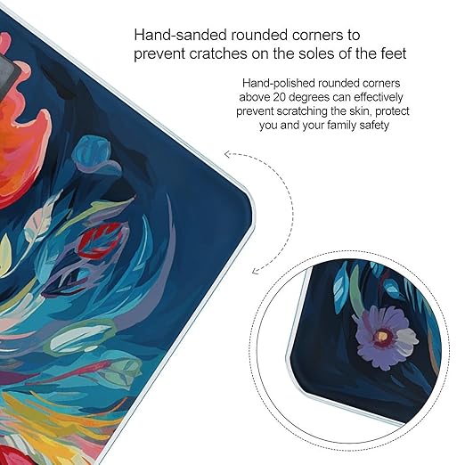 Art Colorful Chicken Bathroom Scale Rounded Smart Scale for Body Weight Automatic Power On/Off Weight Scales Accurate Bathroom Digital Scales for Pet Home Bedroom Kitchen