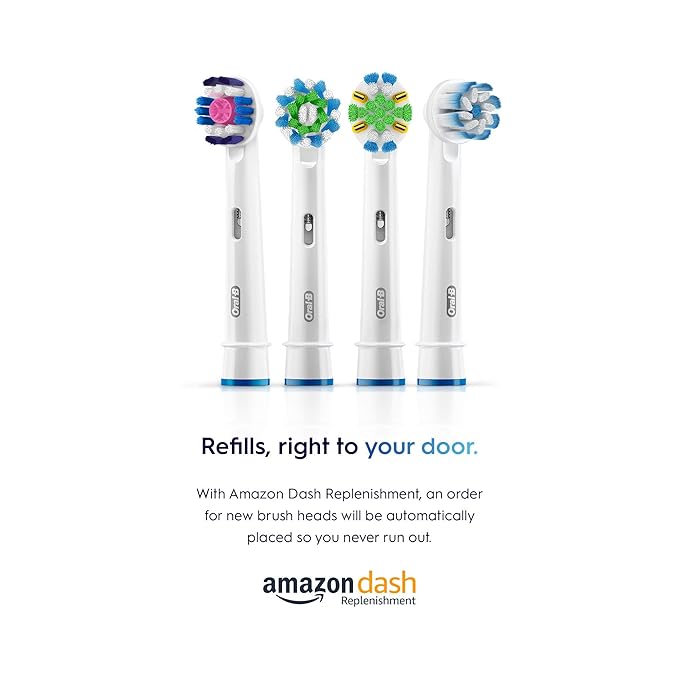 Oral-B Electric Toothbrush Alexa Built-In Amazon Dash Replenishment Enabled White Smart Brushing System