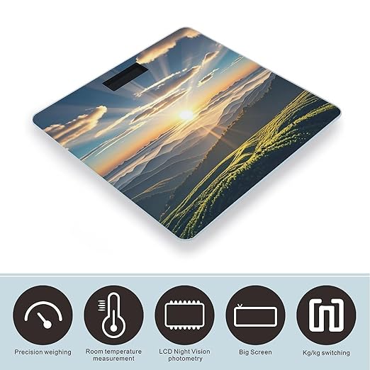 with Sun Rays Scale for Body Weight Digital Bathroom Scale Accurate Smart Weight Scales with Large Display Weighing Machine High Precision Scales