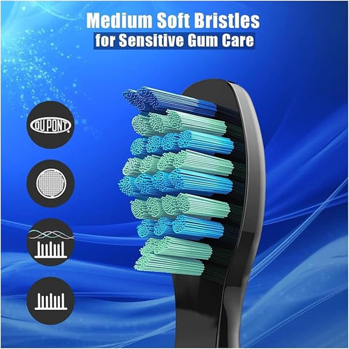 10Pcs Electric Toothbrush Replacement Heads Compatible with SG910/507/958/515/949/575/551(White-10pcs)