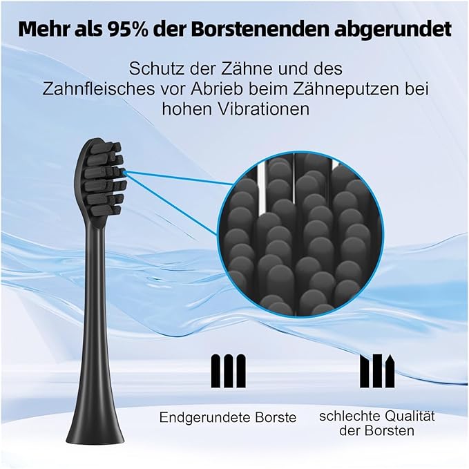 ToothbrushCompatible with Happy Brush Eco Vibe 3 Electric Toothbrush Sound Replacement Heads with Dust C