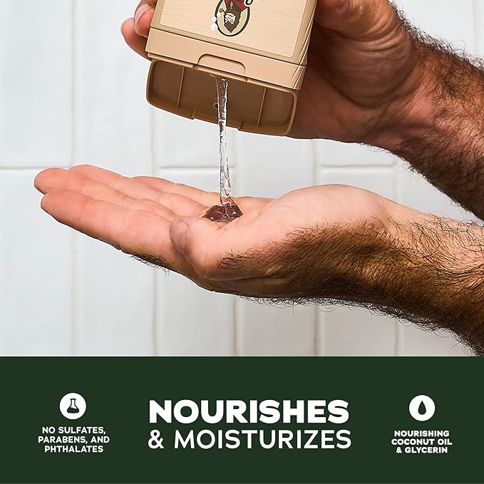 Dr. Squatch Natural Men's Body Wash Shower Gel - Cleansing Nourishing Long Lasting Scent Moisturizing Body Wash for Men - Birchwood Breeze + Rainforest Rapids (14 oz 2-Pack)