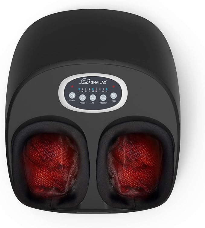 Snailax Shiatsu Foot Massager with Heat FSA Eligible Kneading Compression Vibration Feet Massage Machine for Plantar Fasciitis Neuropathy Foot Warmer Gifts for Women MenSize 13