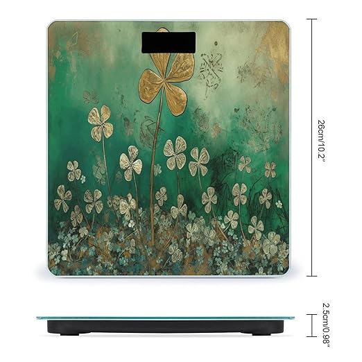 Plant Pattern on Wall Scale for Body Weight Digital Bathroom Scale Accurate Smart Weight Scales with Large Display Weighing Machine High Precision Scales