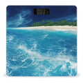 Tropical Ocean Beach Theme Smart Scale for Body Weight Accurate Bathroom Scale with LED Display Digital Weight Scales Weighing Machine High Precision Scales for Bath Home
