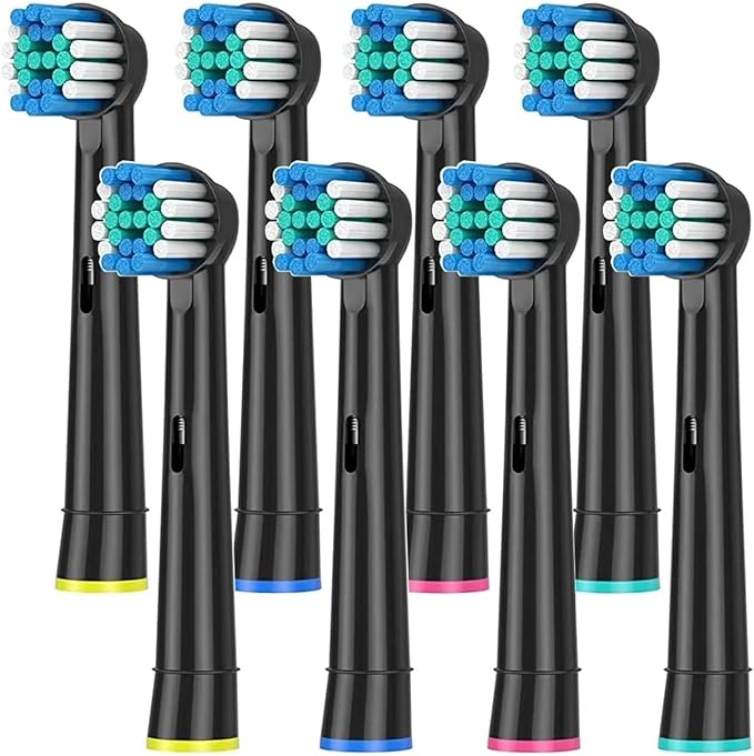 Black/White Replacement Brush Heads Compatible For Oral B  Electric Toothbrush Advance Power Vitality Precision Clean Pro Health Triumph 3D(16pcs White)