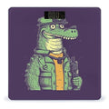Crocodile Holding Gun Weight Scale Digital Electronic Scales Bathroom Scale Larg LCD Backlight Display High Precision MeasurementsTempered Glass