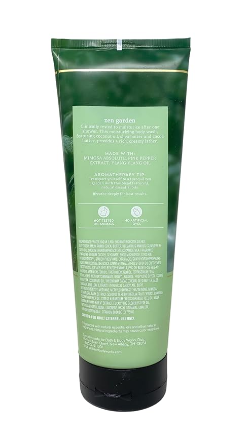 Bath &amp Body Works Aromatherapy Zen Garden 3 Moisturizing Body Washes with an Aloe Vera Sample Soap