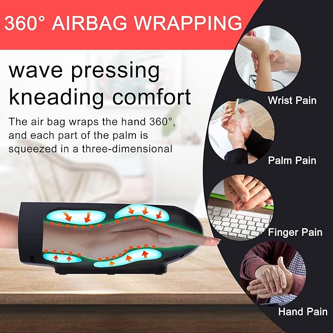 Gifts for Women/MenBirthday Gifts for Women - Hand Massager with Heat - Gifts for Mom DadTeen Girl Gifts Trendy Stuff(Black)