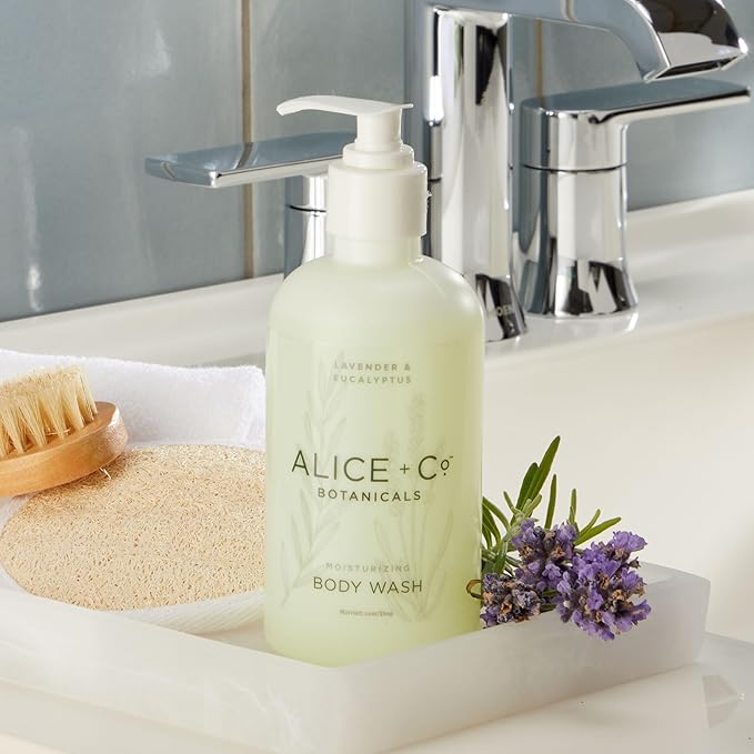 Alice + Co. Skin Care Bundle - Body Wash &amp Body Lotion - Lavender &amp Eucalyptus - 1 of Each