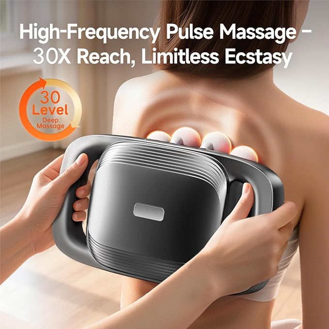 16 Head Massage Gun deep Tissue Percussion Muscle Massager with 16 Heads 3 Modes &amp 30 IntensitiesQuiet Handheld Massager for Back Neck Shoulder Legs Muscle Pain Relief