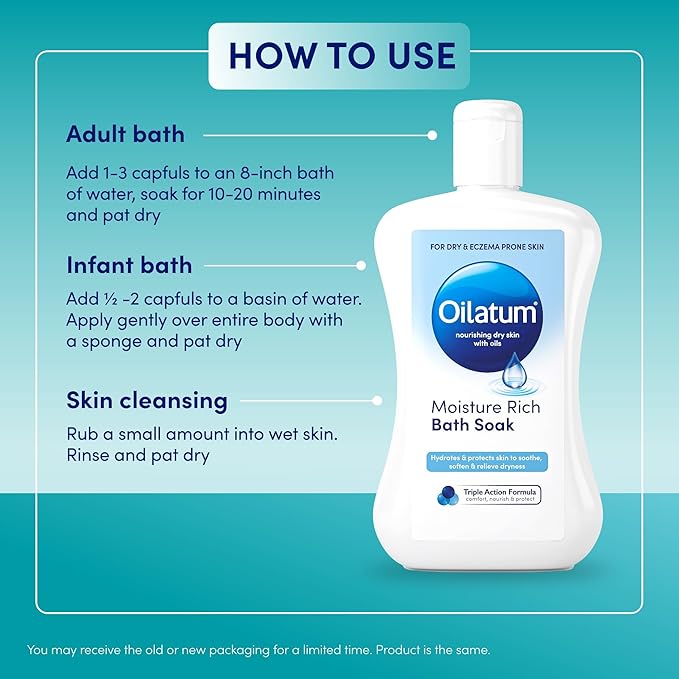 Oilatum Bath Formula 300ml for Itchy Irritating Dry Skin Conditions