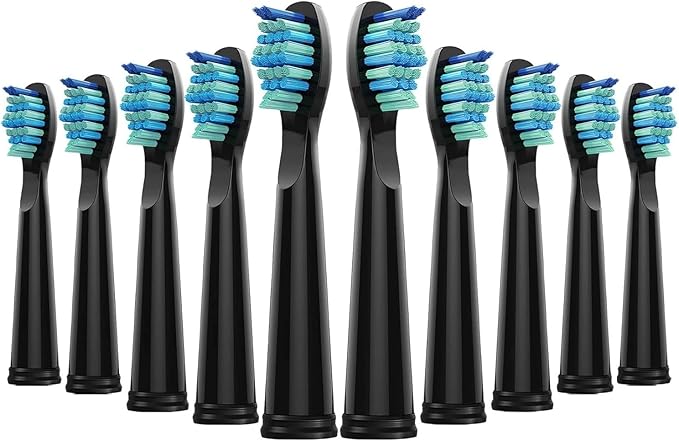 4/5/10/20Pcs Toothbrush Replacement Heads Compatible with SG910/507/958/515/949/575/551(Black-5pcs)