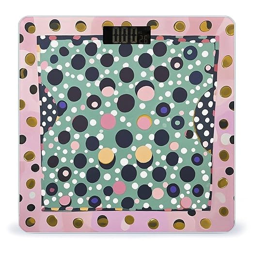 Beautiful Polka Dot Bathroom Scale for Body Weight 400 Lb Weight Scale with High Precision Sensors Tempered Glass Highly Accurate Digital Weighing Machine for People