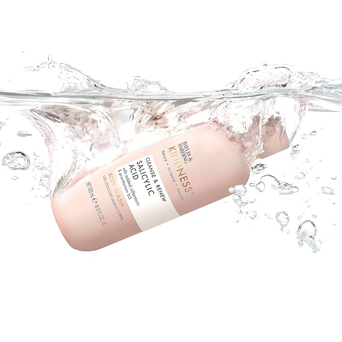 Baylis &amp Harding Kindness + Salicylic Acid Cleanse &amp Glow Dewbury &amp Lime Leaf Fragrance 16.9 fl. oz Body Wash (Pack of 3) - Biodegradable Formula - Vegan Friendly