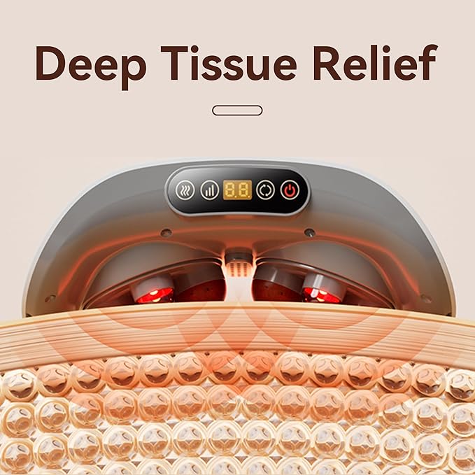 Bian-Stone Abdominal Massager with Heat - Dual Disc Electric Belly Fat Machine for Period Pain &amp Bloating Relief Stomach Massager to Aid Digestion &amp Gas Constipation Comfort