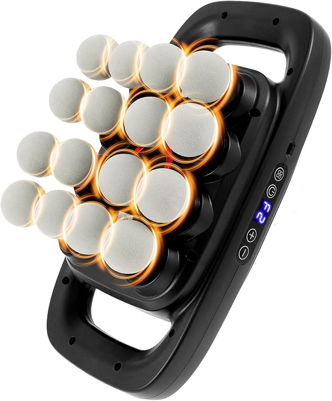16 Heads Massage Gun Set Electric Muscle Massager with 3 Modes 30 Intensities Noise reduction shockproof noise absorption Percussion Massager for Deep Tissue Back Shoulders Legs Pain Relief