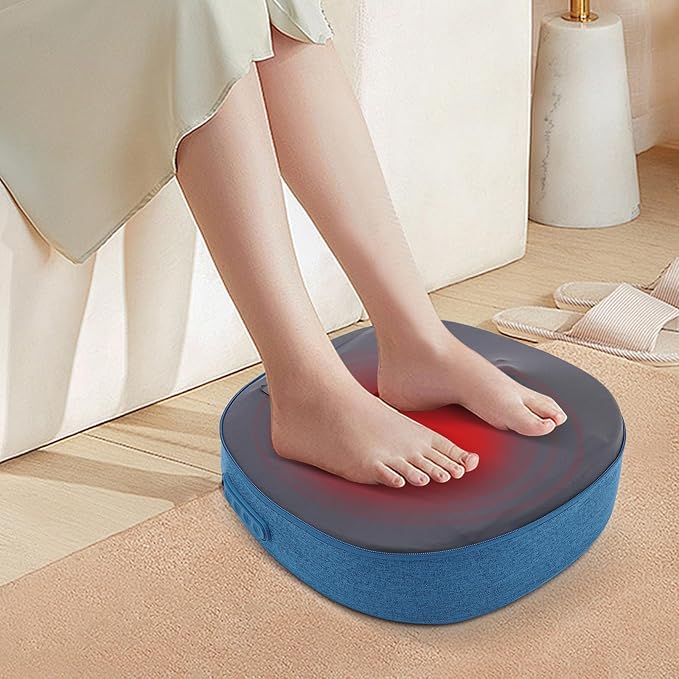 Automatic hot Compress Foot Massager Adjustable Strength - Azure Blue