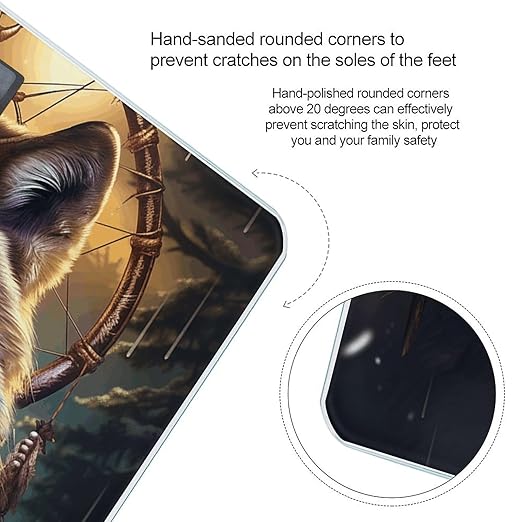 Wolves and Dream Catchers Bathroom Scale Rounded Smart Scale for Body Weight Automatic Power On/Off Weight Scales Accurate Bathroom Digital Scales for Pet Home Bedroom Kitchen