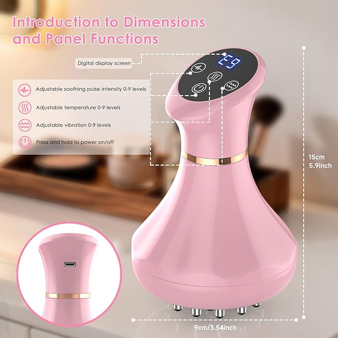 Lymphatic Drainage Massager Anti Cellulite Massage Tool For Thigh &amp Belly Stretch Marks &amp Cellulite Reduction Handheld Massage tools for Sciatica Nerve Legs Arms Hip Muscle Low Back Pai