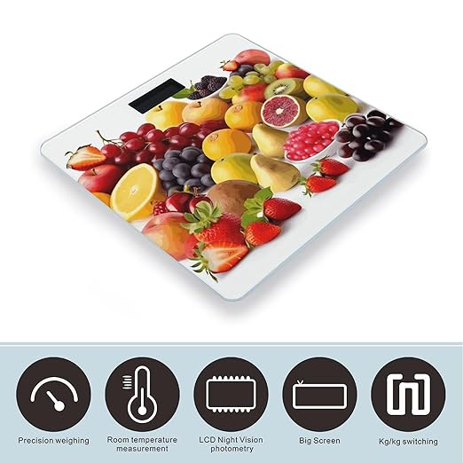 Fresh Fruits Scale for Body Weight Smart Scales Digital Bathroom Scale High Precision Weighing Scales with Large Display Weighing Machine for People