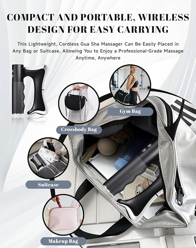 Electric Massage Scraper &amp Massager Three Modes Levels with Led Display 3 Power Levels Portable Compact Long Battery Life Deep Muscle Relief for Whole Body (2 Pcs)