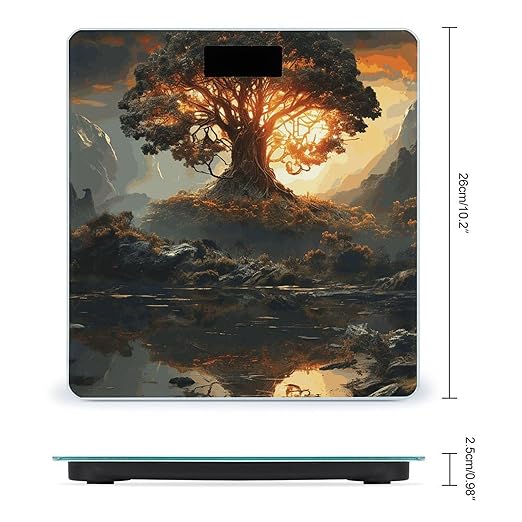 Natural Beauties Scale for Body Weight Anti-Slip Digital Bathroom Scale Sturdy Toughened Glass Weighing Scales High Precision Safe Rounded Corners Smart Scales