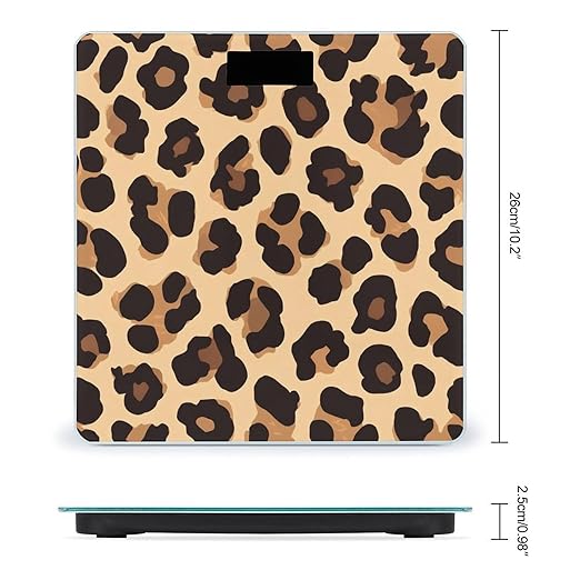 Automatic Switch Digital Bathroom Weighing Scale Smart Scale for Body Weight Cool Cheetah Leopard Print
