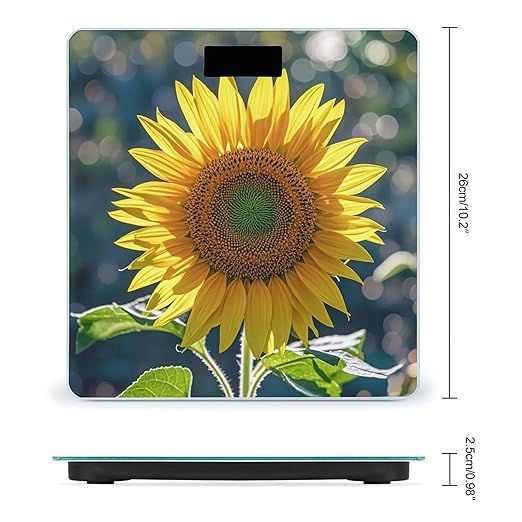 Night Sunflowers Scale for Body Weight Digital Bathroom Scale Accurate Smart Weight Scales with Large Display Weighing Machine High Precision Scales