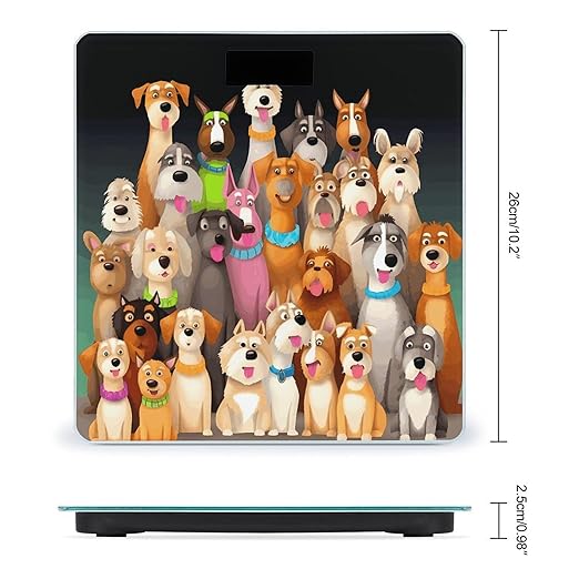 Dogs Scale for Body Weight Accurate Digital Bathroom Scale Toughened Glass High Precision Scales Smart Weight Scales with Large LCD Backlight Display Weighing Machine